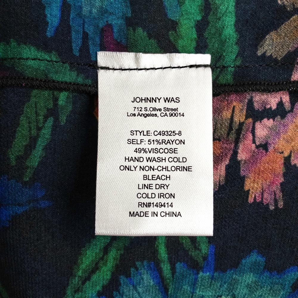 Johnny Was Reversible Flow Shrug Women XL Paisley Floral Boho Blouse - Picture 8 of 11